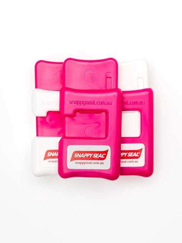 Snappy Seal Australia's Simple Bag Clips. Cherry Blossom Colour. The Simple, Aussie Way to Lock in Freshness!