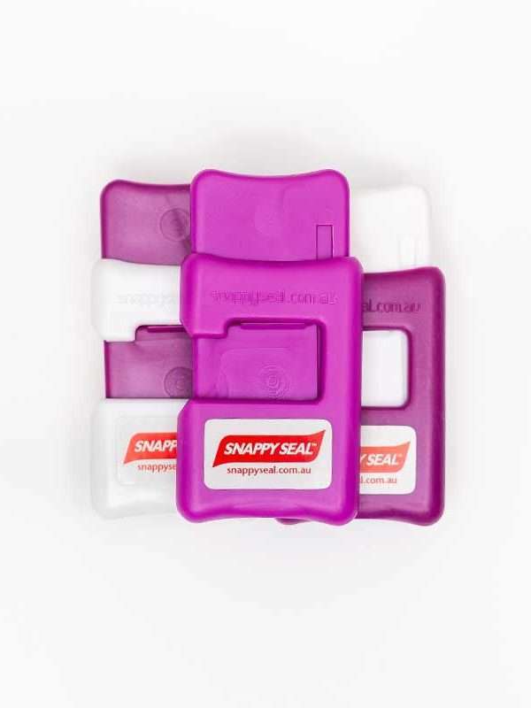Snappy Seal Australia's Simple Bag Clips. Velvet Violet Colour. The Simple, Aussie Way to Lock in Freshness!